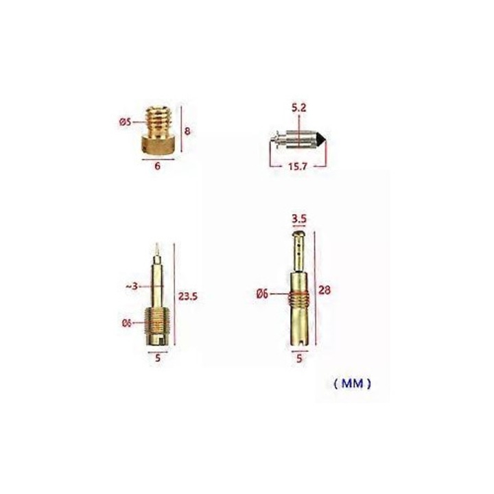 Kit reparatie carburator motocicleta 125cc XL125V, OEM, negru