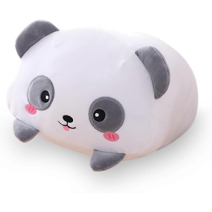 Perna de plus panda cilindrica 20x8cm moale si flexibila, pentru copii