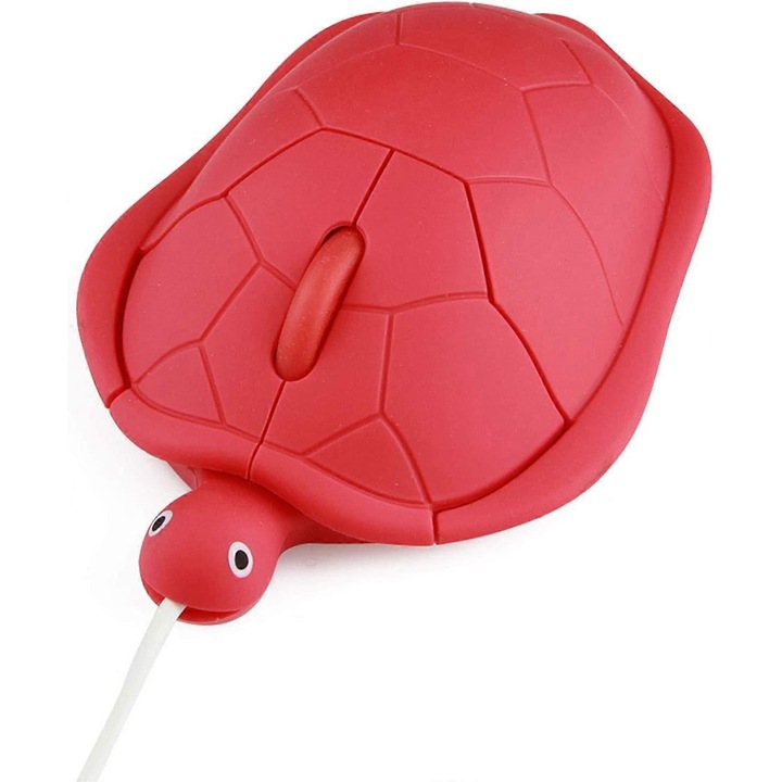 Optikai USB egér, teknős, 1200 DPI, ergonomikus, 12x7.6x3.5cm