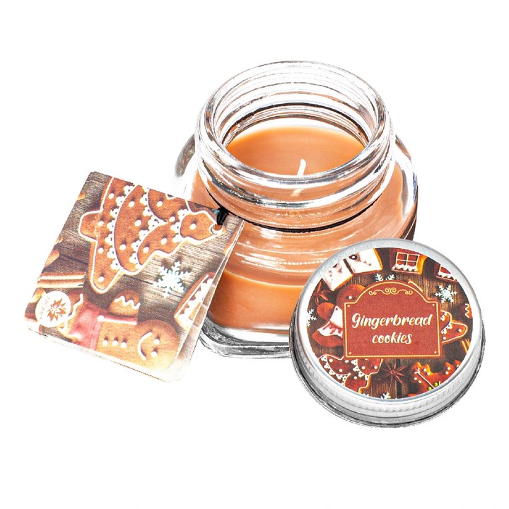 Lumanare AROME Gingerbread Cookies parafin 28g 8-10h set 24 buc