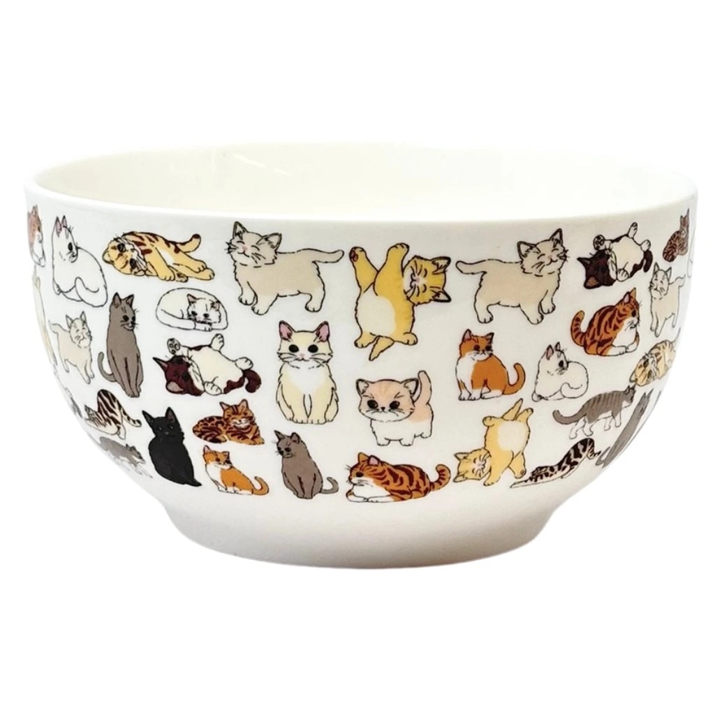 Arôme Bol de porțelan Arome Home pisici alb, 500 ml