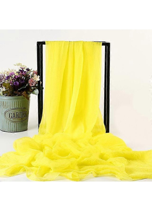 Esarfa dama, chiffon, verde, 170x70cm, vara