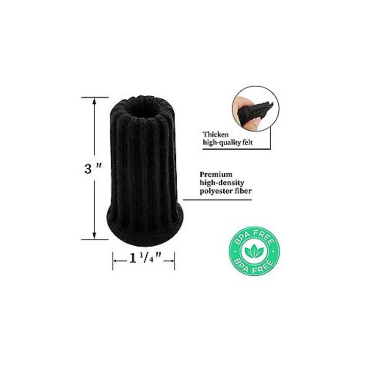 Protectori pentru picioare scaune, set 16, alb, 8x12cm