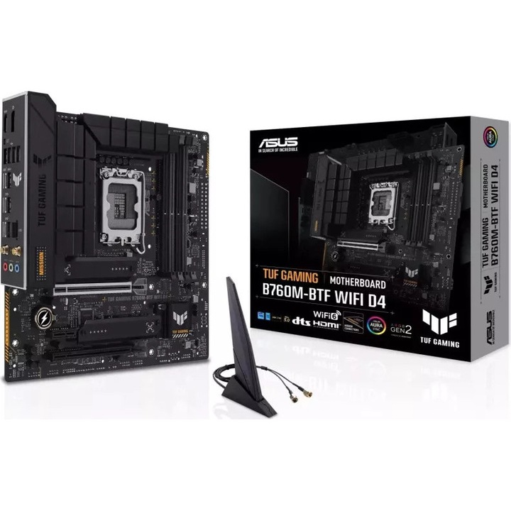 Placa de baza 1700 Asus B760 MicroATX DDR4 WiFi6 BT5.2 TUF GAMING B760M-BTF