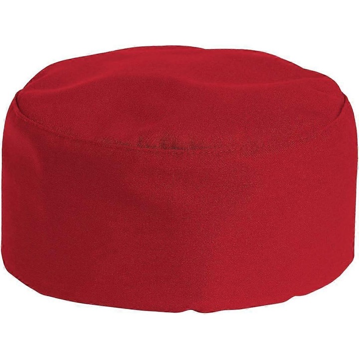 Boneta de bucatar unisex, rosie, reglabila, lavabila la masina