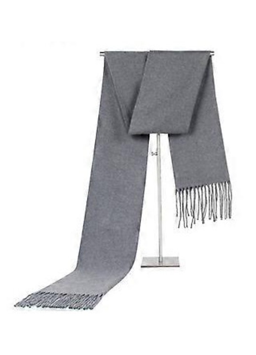 Fular barbati, casmir, gros, culoare solida, 35x180cm