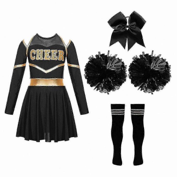Costum majorete fete set 5 piese multicolor 5-16 ani