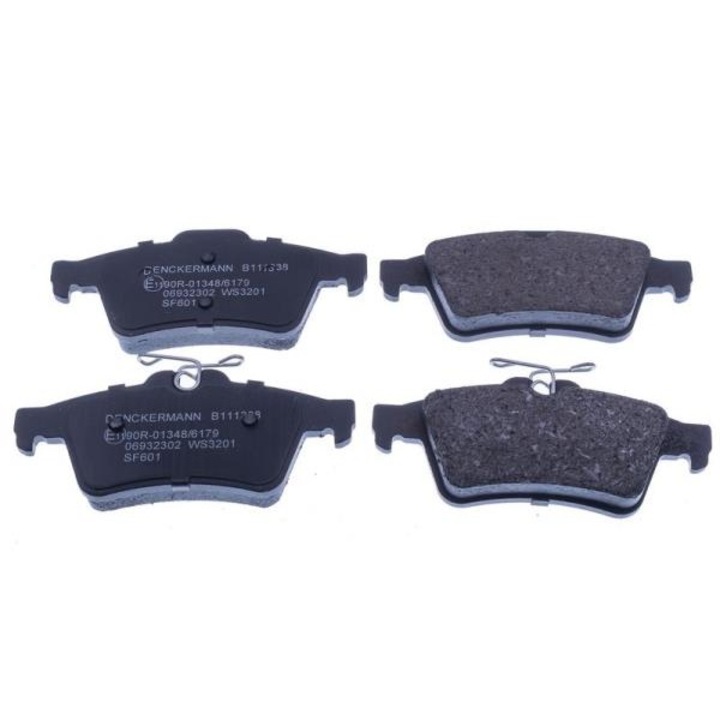 Fékbetétek, Denckermann EBG Performance V02000591, hátsó, Ford/Mazda/Opel/Volvo/Saab modellekhez, fekete, 4 darabos készlet