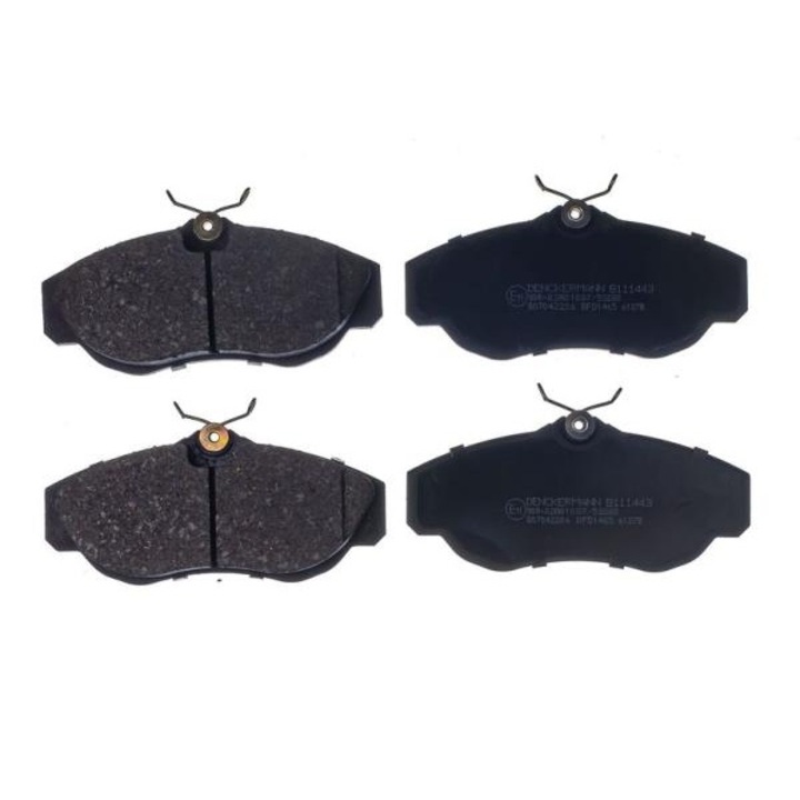 4 darabos készlet, Denckermann EBG STC3685 SFP000210 első fékbetétek, kerámia, kompatibilis Land Rover Discovery II/Range Rover I/Range Rover II (P38A), Fekete