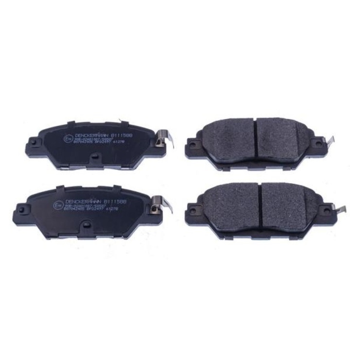 4 darabos Denckermann fékbetét készlet KAY0-26-48A, Mazda CX-5 (KE, KF) modellekhez, hátsó, OE KAY0-26-48A kompatibilis, Fekete