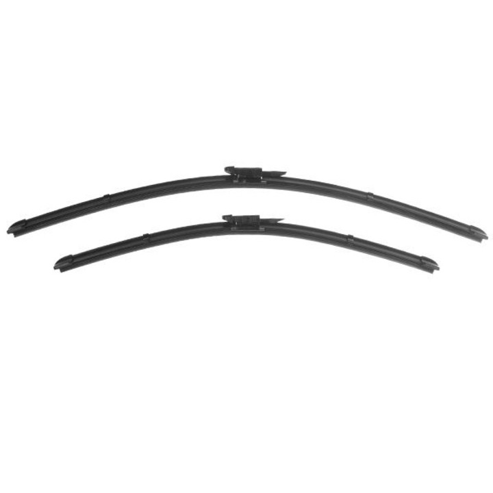 Set 2 bucati, Stergatoare parbriz Denckermann 1768202800, pentru fata, compatibil cu Audi, BMW, Jaguar, Mercedes, Renault, Hyundai, Infiniti, Land Rover, Negru