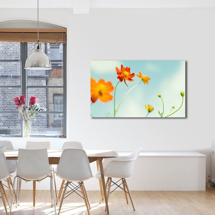Tablou VarioView MoonLight Fosforescent Luminos in intuneric Flori Flori perfecte, 50 x 70 cm