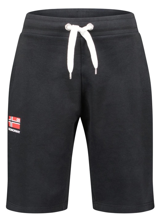 Geographical Norway PARACANA férfi sport rövidnadrág, fekete, pamut, multifunkcionális zsebekkel