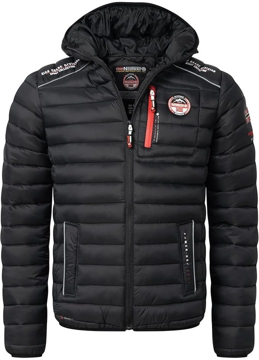 Мъжко зимно яке Geographical Norway BRICK, водоустойчиво, ветроустойчиво, черно, полиестер