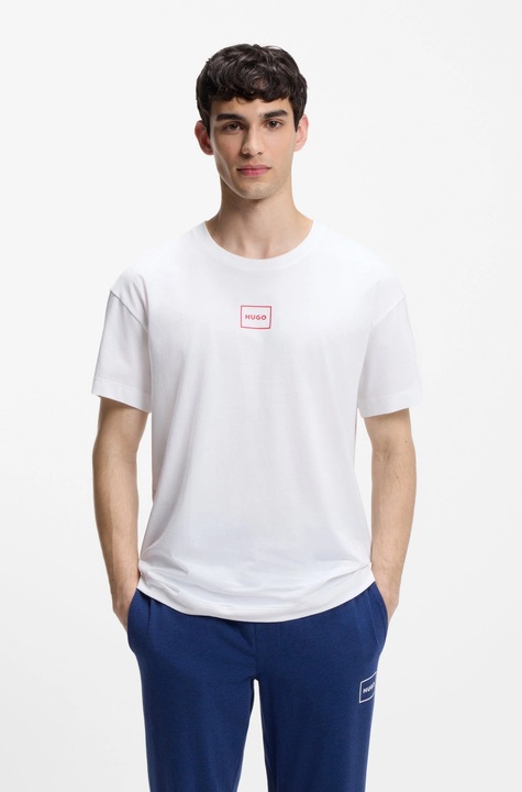 Мъжка пижама HUGO Loungewear Laze, бяла, памук, 2XL INTL