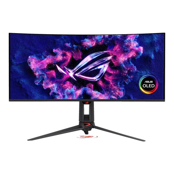 Monitor Asus PG34WCDN OLED curbat, 34", WQHD, 360Hz, negru