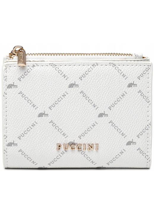 Puccini Monogram fehér kis női pénztárca 9x11.5x2cm ökológiai