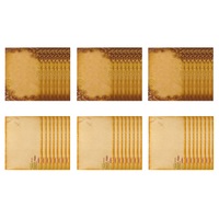 Set de hartie de scris cu vintage, Axroad Mall, Hartie artizanala vintage, Set 48 coli A5 cu aspect vintage pentru scrisori si invitatii, 2 modele retro, Pentru proiecte creative DIY, planificatoare si scrapbook-uri, Hartie kraft, 21*14.5 cm, Maro