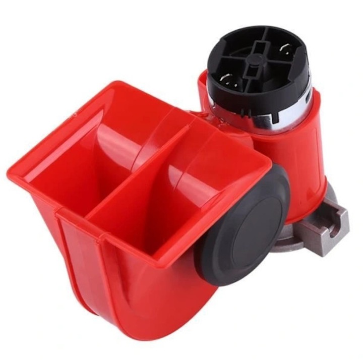 CLAXON - Claxon electric dublu ton, super puternic, tip trompeta, pompa melc, sirena electrica pentru masina, motocicleta 130dB HB002 -LUS