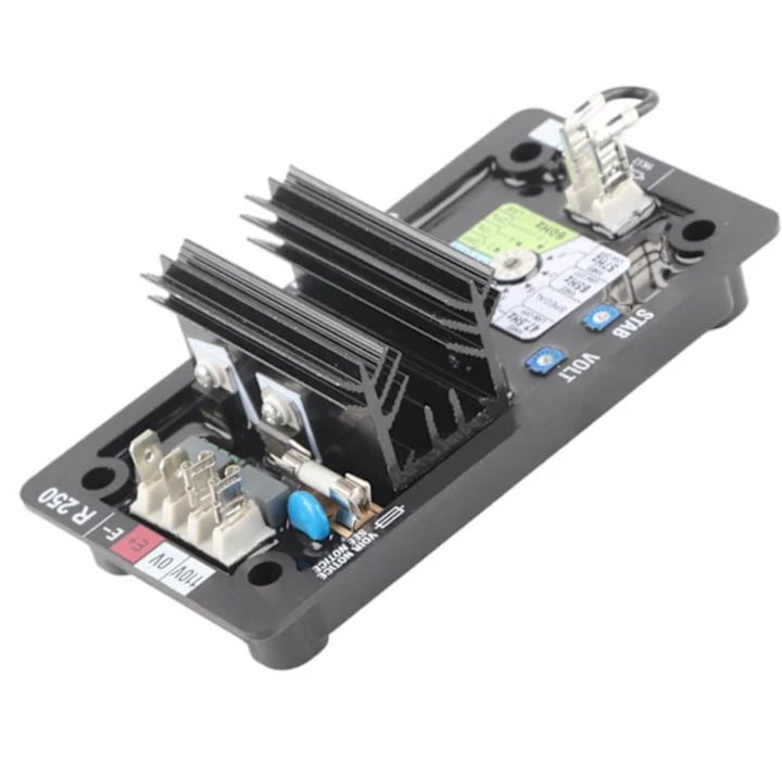 Regulator tensiune automat AVR R250, protectie 8A, plastic, 330g