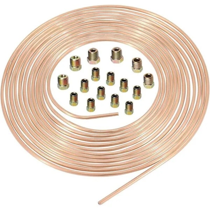 Set conducte frana cupru-nichel 7,62m 4,75mm 16 fitinguri