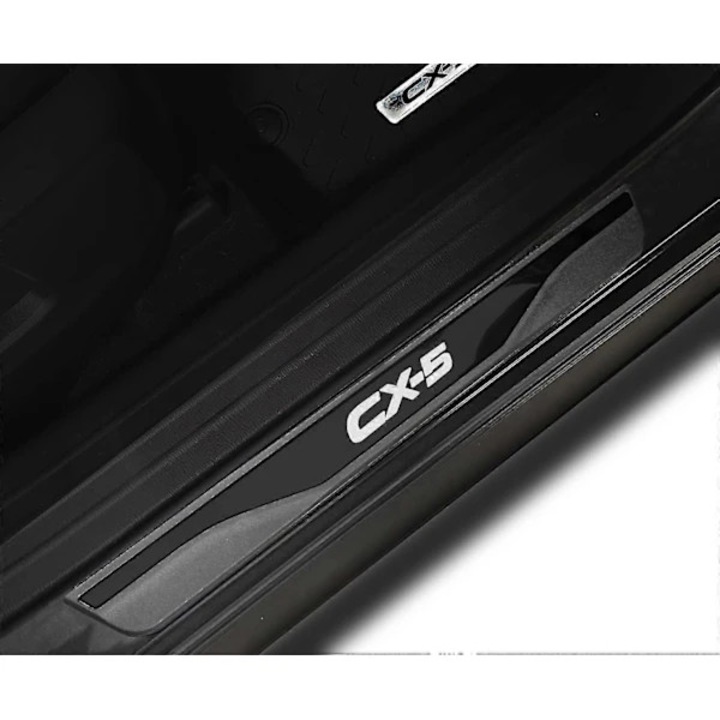 Set 4 ornamente praguri usi Mazda CX-5 2013-2024 ABS negru