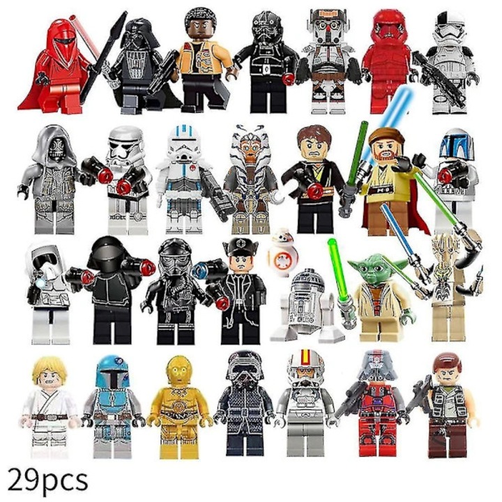 Комплект от 29 сглобяеми фигурки Star Wars, многоцветни