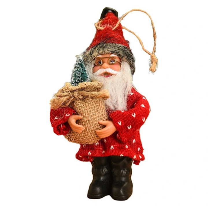 Figurina Mos Craciun schiuri agatat decor Craciun plus