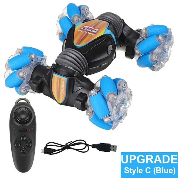 Masinuta RC 4WD cu telecomanda, lumina si muzica, gesturi, drift, multicolor, dimensiuni standard