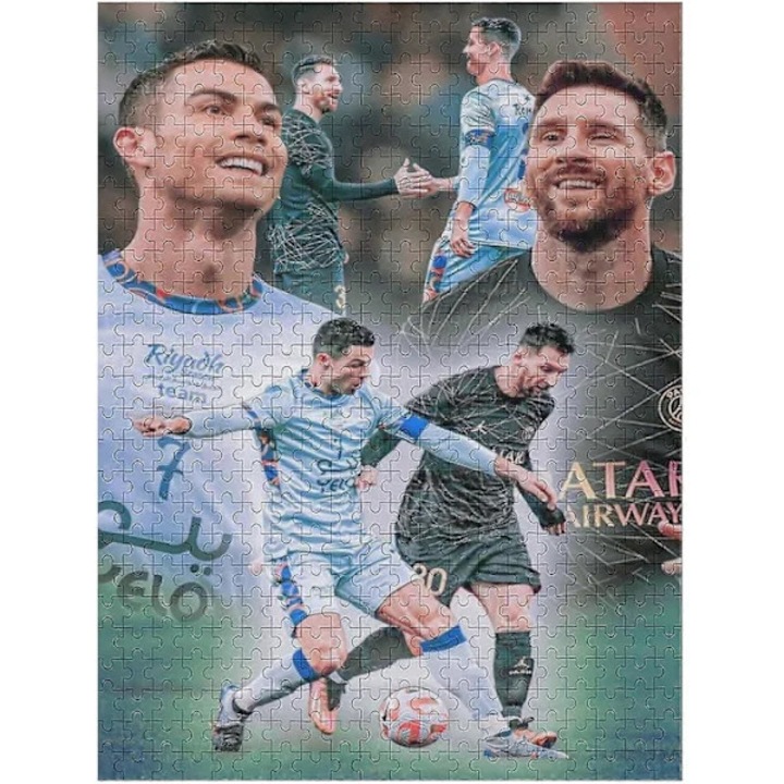 Пъзел Ronaldo Messi за възрастни и деца, дърво, многоцветен