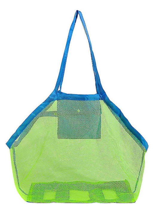 Geanta plaja mesh pentru jucarii nisip multicolor