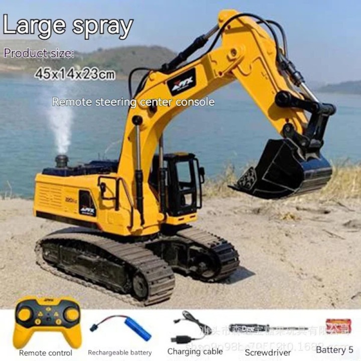 Excavator telecomandat 13 canale metalic multicolor