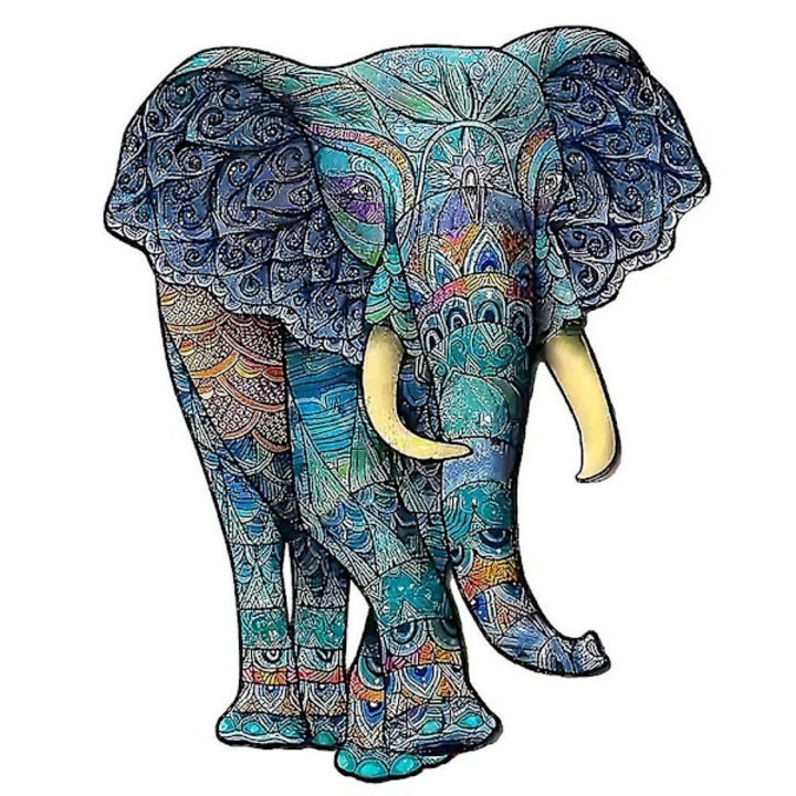 Puzzle animal elefant, set, multicolor, A5