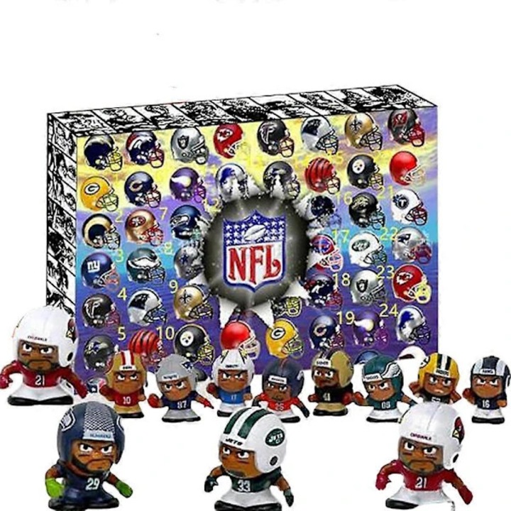 Calendar Advent NFL 2024, jucarie copii, 24 zile, multicolor