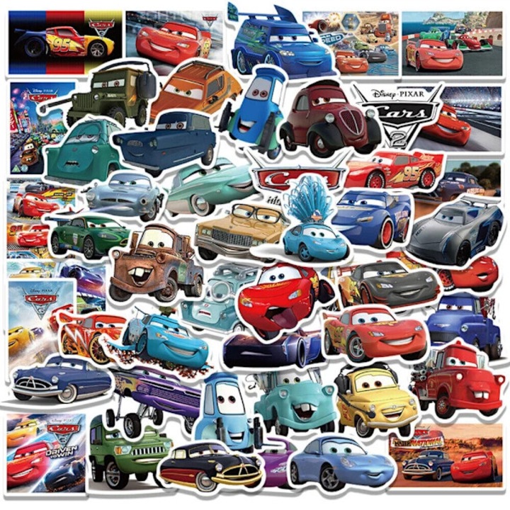 Set masinute Disney Pixar Bilar och Plan, 1:55, multicolor, 50 stickere