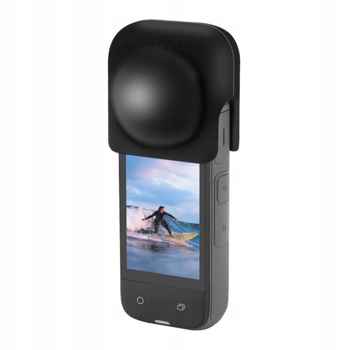 Protectie lentila silicon Puluz pentru Insta360 X4 X5 negru