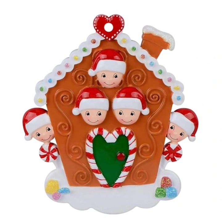 Figurine si decoratiuni Craciun mini casa lemn multicolor