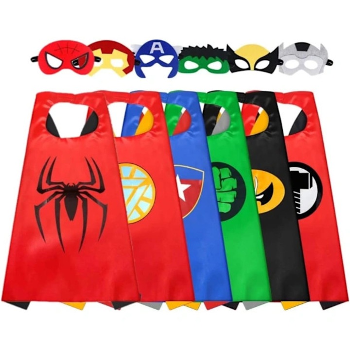 Set 6 costume supereroi copii multicolor