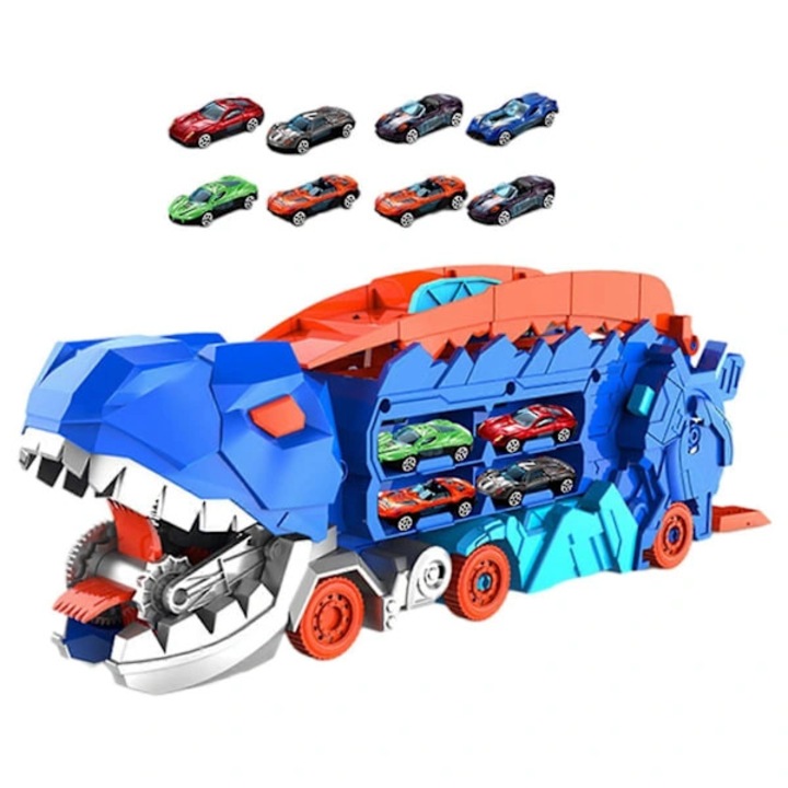 Set jucarii masinute transportor dinozaur multicolor