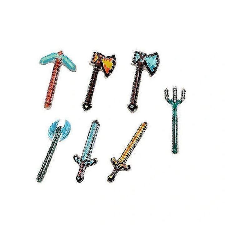 Set 7 jucarii gonflabile Minecraft multicolor pentru petrecere copii 2025