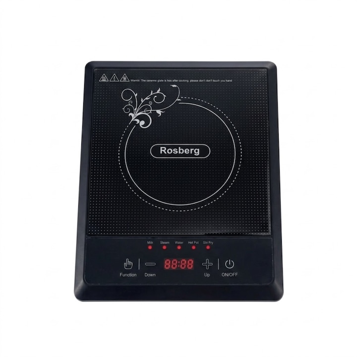 Plita electrica Heinner HDHP2500, 2 Arzatoare, 2500 W, Argintiu