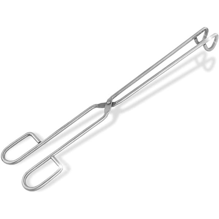 Robusztus 30 cm-es rozsdamentes acél grillcsipesz