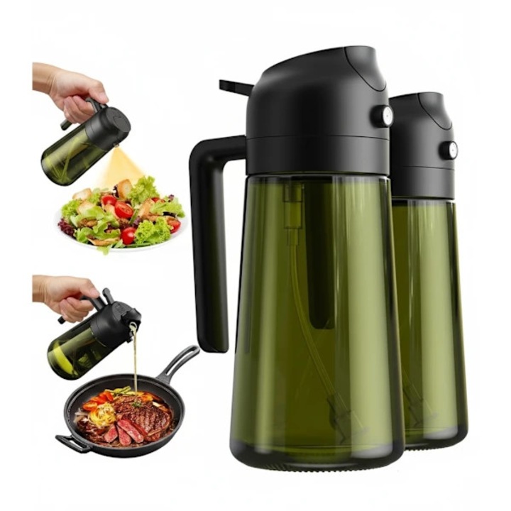 2 db 2in1 olajspray készlet, zárt boroszilikát üveg, 250ml