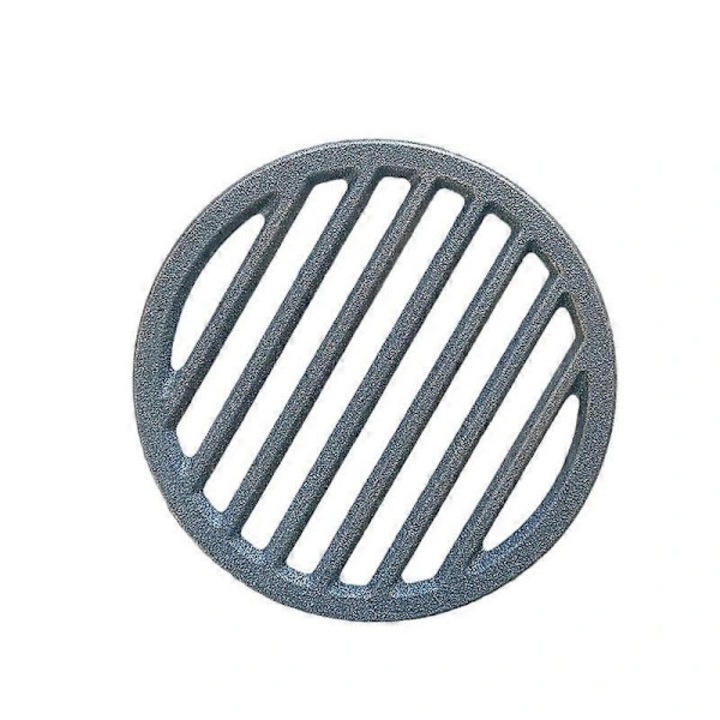 Kerek öntöttvas grillrács 12x12x0.7cm fekete kültéri grillezéshez