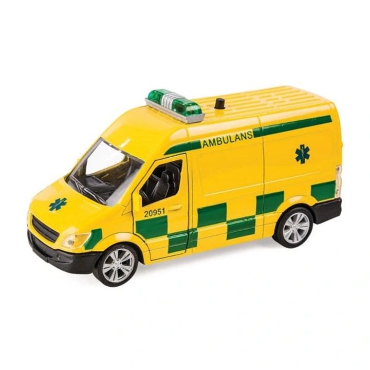 Masinuta ambulanta galbena cu lumina si sunet 40708