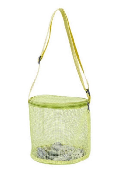 Geanta cu fermoar pentru accesorii plaja, galben, 20x15x10cm