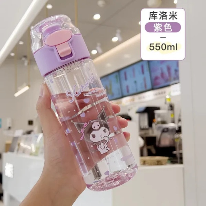 Бутилка за вода аниме Kawaii Kuromi Cinnamoroll бутилка с шарки многоцветна