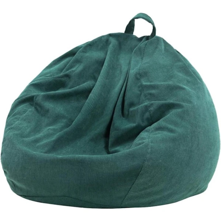 Husa pentru puff, material manseta premium, verde inchis, 70x80cm