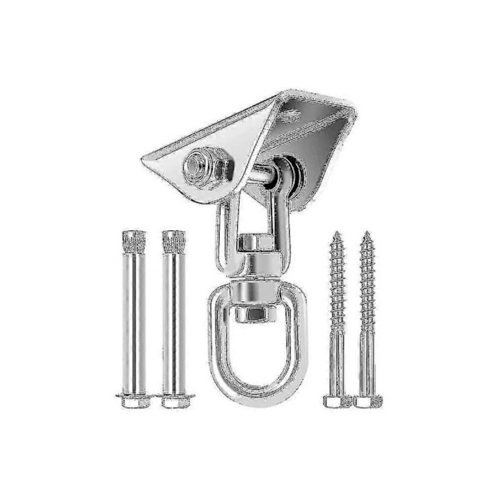 Carlig rotativ 360° din otel inoxidabil, capacitate 450 kg, cu surub, pentru leagan, set