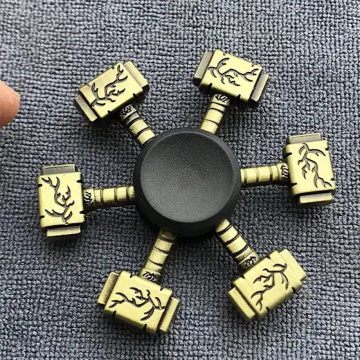 Fidget Spinner метален бронз, R188, безшумен, 7x7cm